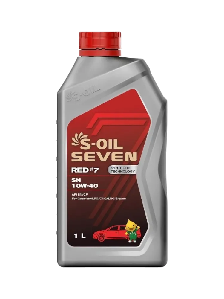 Моторное масло Синтетическое S-OIL RED #7 10W-40 1 л