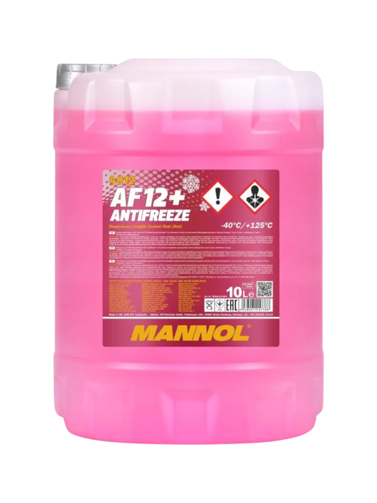 Антифриз Mannol 4012 AG12 красный (розовый) G-12+ 10 л