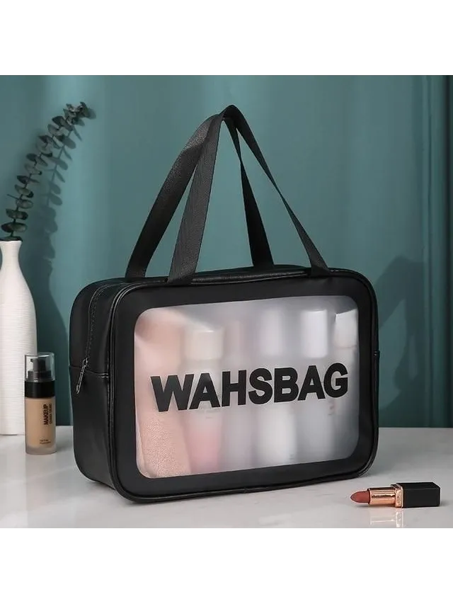 Washbag черная косметичка нейлон 20X30 см