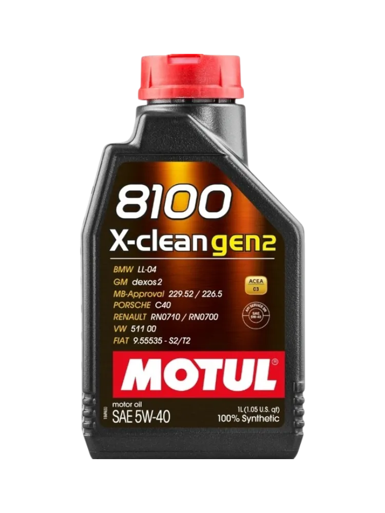 Моторное масло Синтетическое Motul 8100 X-clean gen2 5W-40 1 л