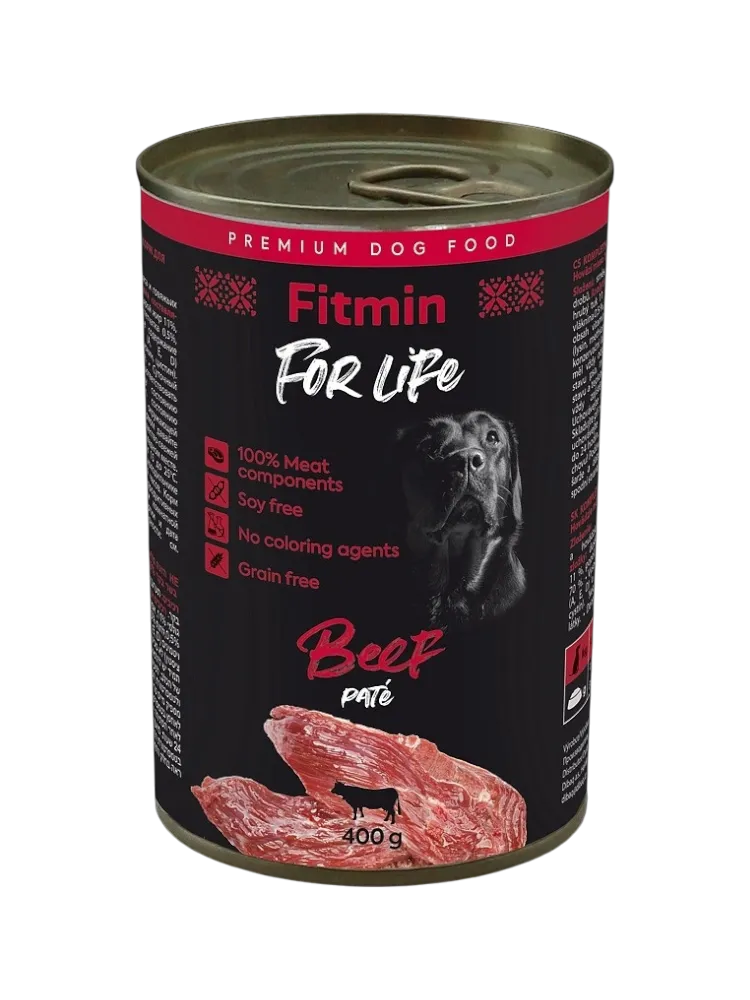 Корм Fitmin Говядина консервированная Fitmin For Life средние породы 400 г 1 шт