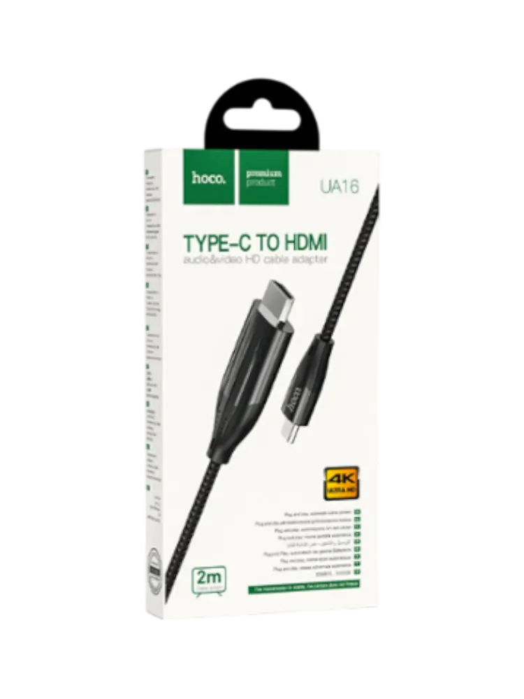 HDMI-кабеля Hoco TYPE-C TO HDMI audio video HD cable adapter 2 m T.C