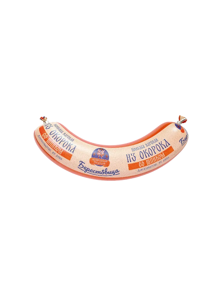 ИКФ Колбаса ИЗ ОКОРОКА СО ШПИКОМ вар в/с 400гр.пол. т.м. БЕРЕСТОВИЦА