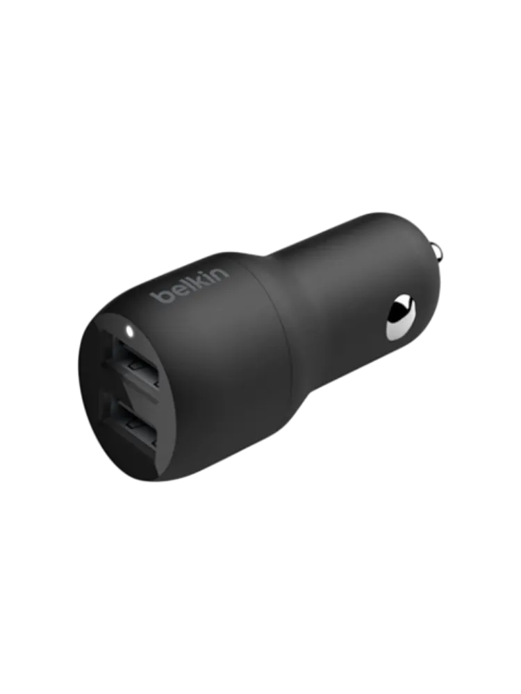 Зарядное устройство для авто Belkin CCD001bt1M 2USB,24W,MFI, черн