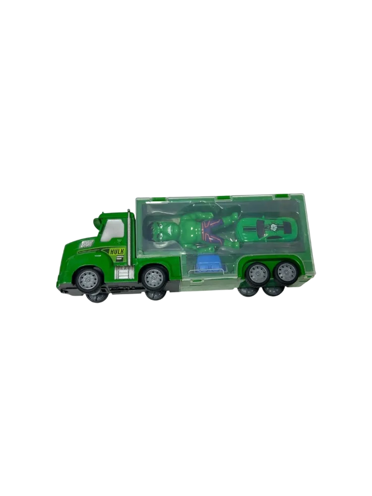 Машина Грузовик с фигуркой Hulk зеленый