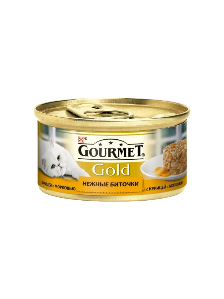 КОРМ Д/КОШЕК GOURMET GOLD 85Г КУРИЦА/МОРКОВЬ