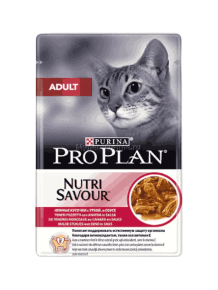 Proplan для взрослых кошек со вкусом утки 85г