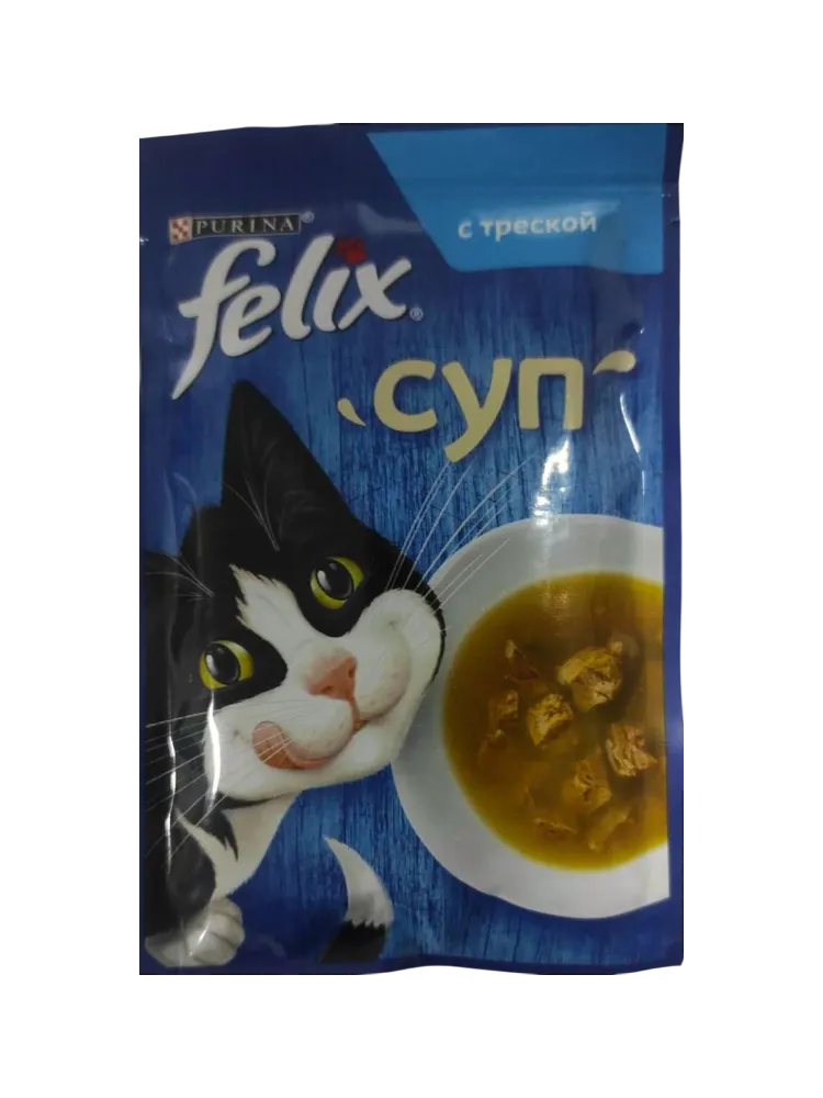 КОРМ Д/КОШЕК FELIX 48Г СУП ТРЕСКА 