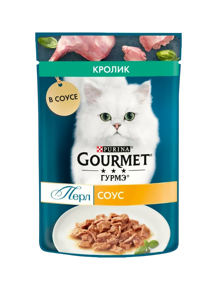 КОРМ Д/КОШЕК GOURMET PERLE КРОЛИК 75ГР
