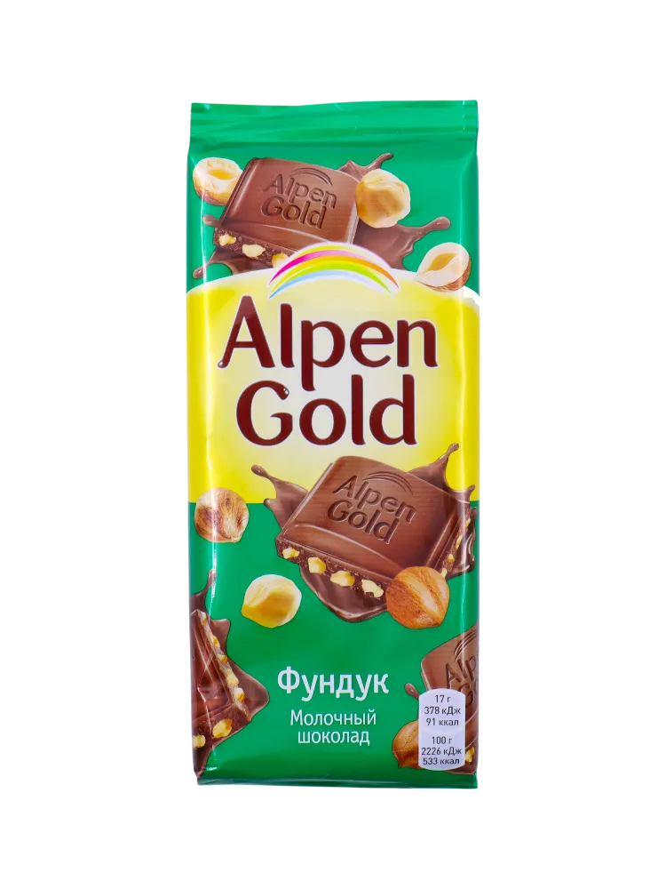 ШОК ALPEN GOLD 85Г ФУНДУК 