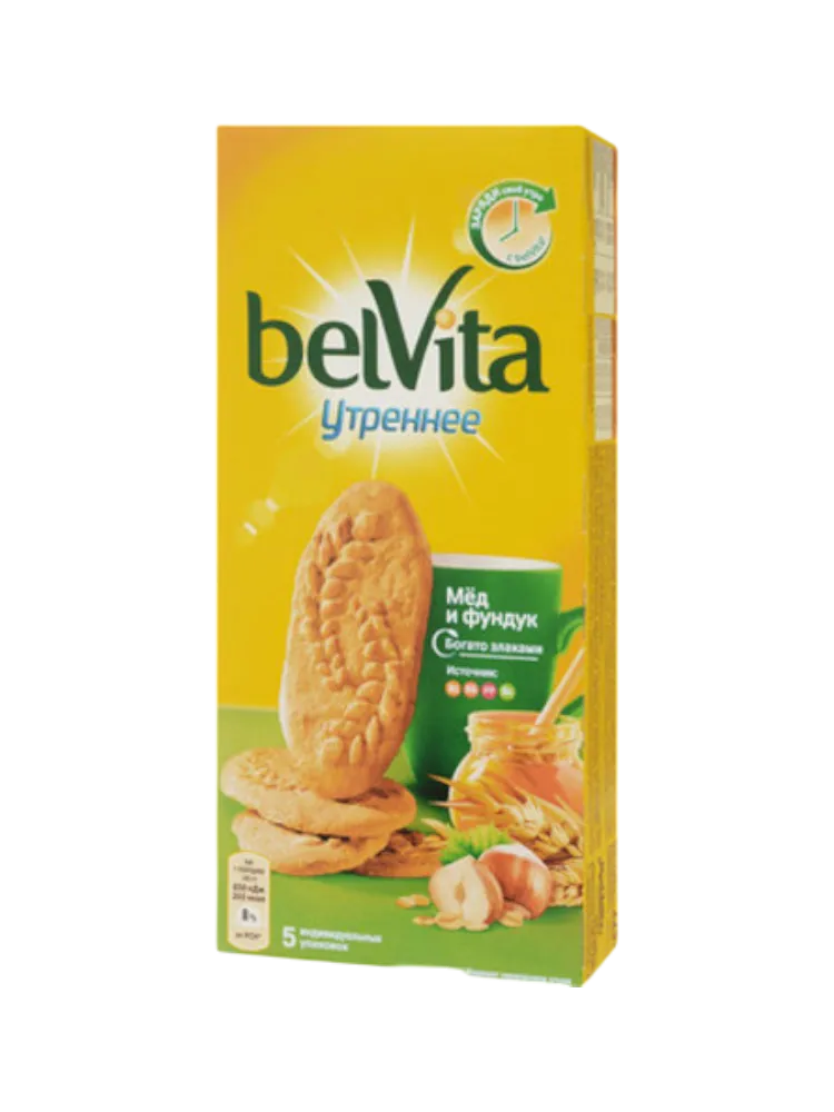 ПЕЧЕНЬЕ BELVITA 225Г ВИТАМИН ФУНДУК/МЕД