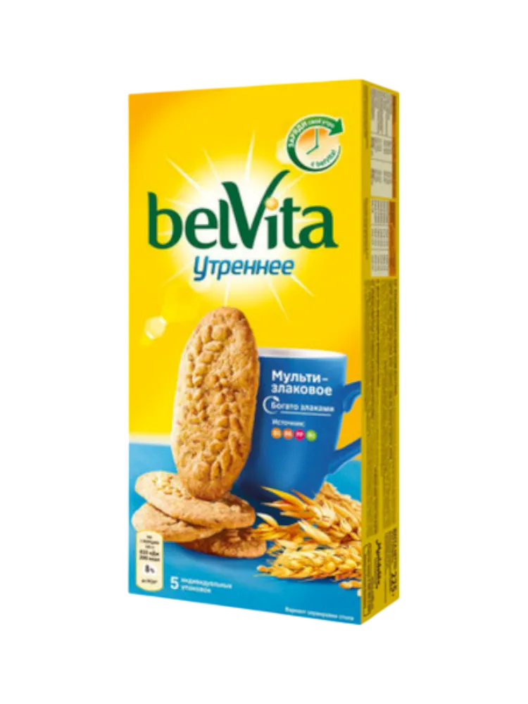 ПЕЧЕНЬЕ BELVITA 225Г ВИТАМИН СО ЗЛАК ХЛОПЬЯМИ