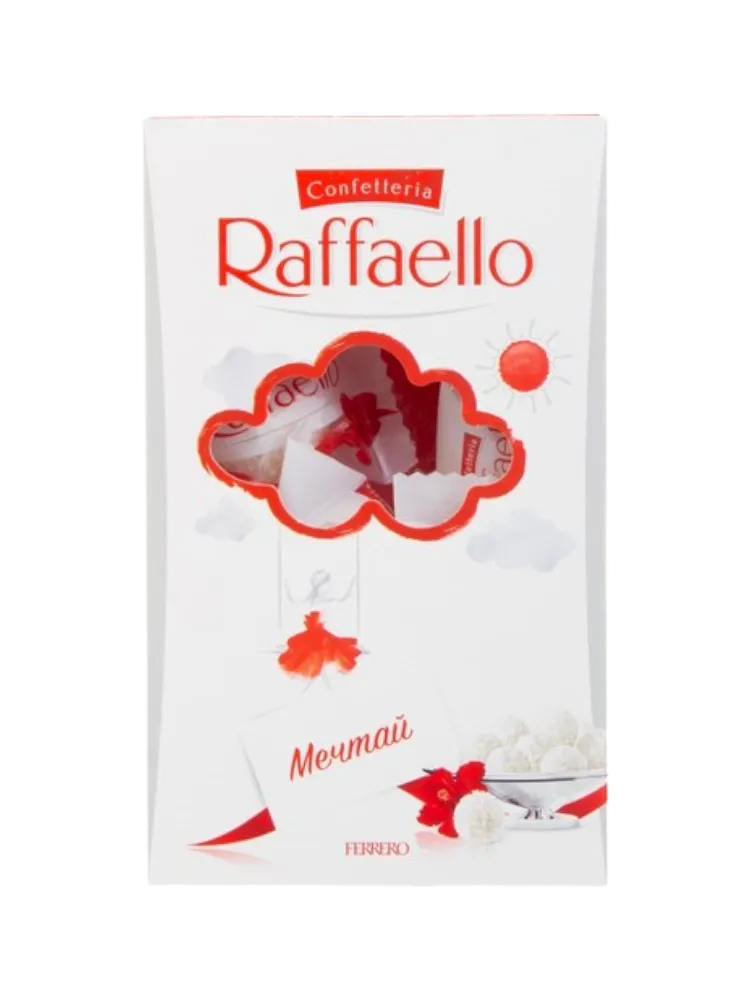КОНФЕТЫ RAFFAELLO 70Г С МИНД ОРЕХОМ