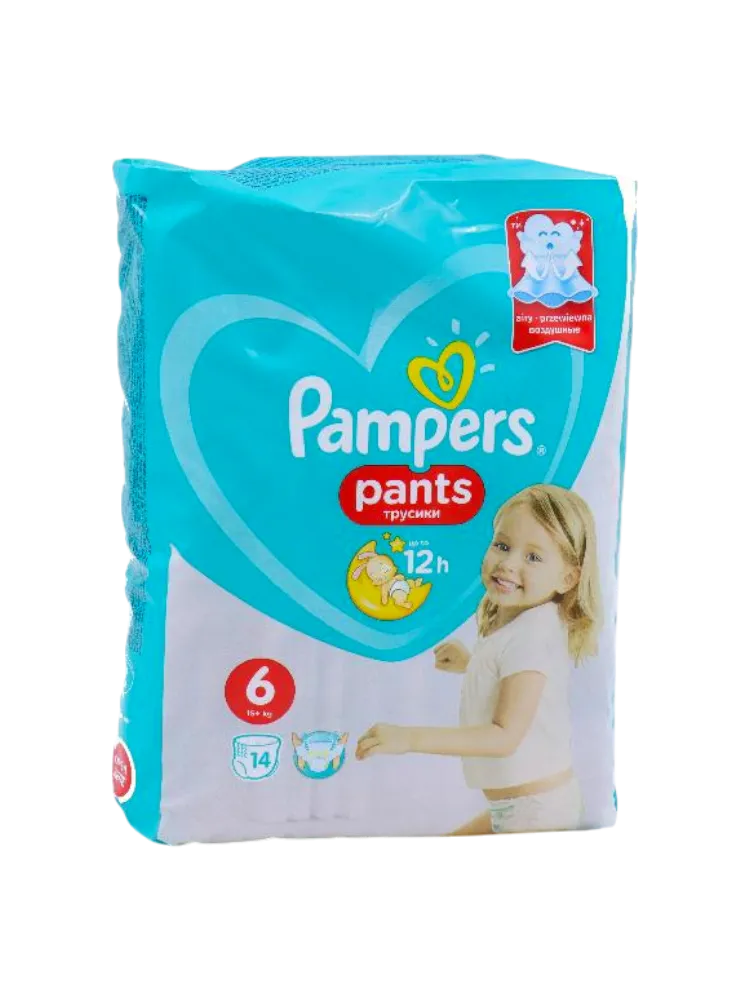 ПОДГУЗНИКИ PAMPERS EXTRA LARGE 16+КГ 14ШТ ТРУСИКИ