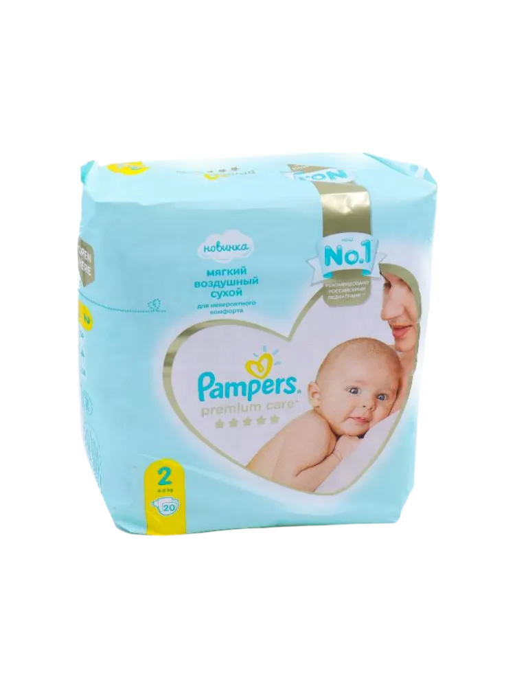 ПОДГУЗНИКИ PAMPERS PREMIUM CARE MINI 4-8КГ 20ШТ