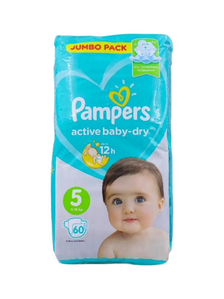 ПОДГУЗНИК PAMPERS ACTIV BABY JUNIOR ДЖАМБО 11-16КГ 60ШТ