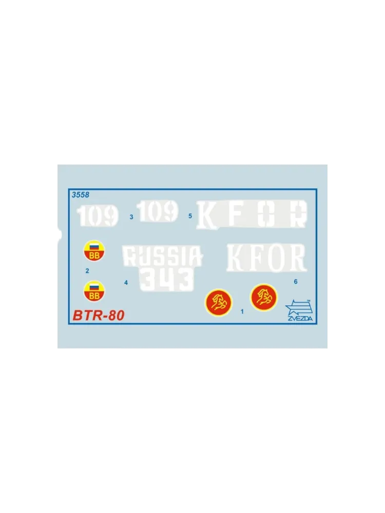 Модель Осадные орудия и артиллерия Звезда Бронетранспортёр-80 3558ПН - фото 2