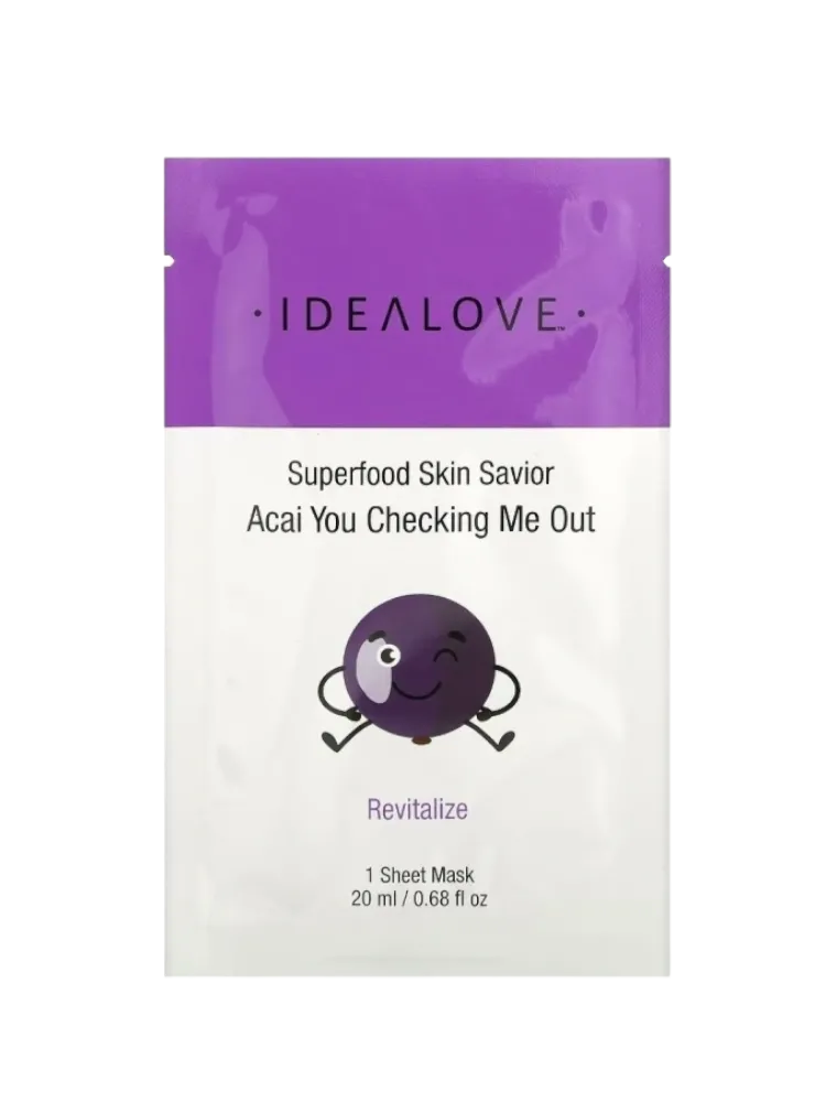 Маска для лица Idealove тканевая Superfood Skin Savior Acai You Checking Me Out 1 шт