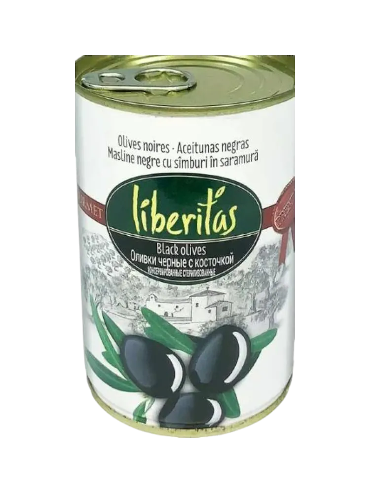 ОЛИВКИ LIBERITAS 280Г ЧЕРНЫЕ С/К Ж/Б - фото 1