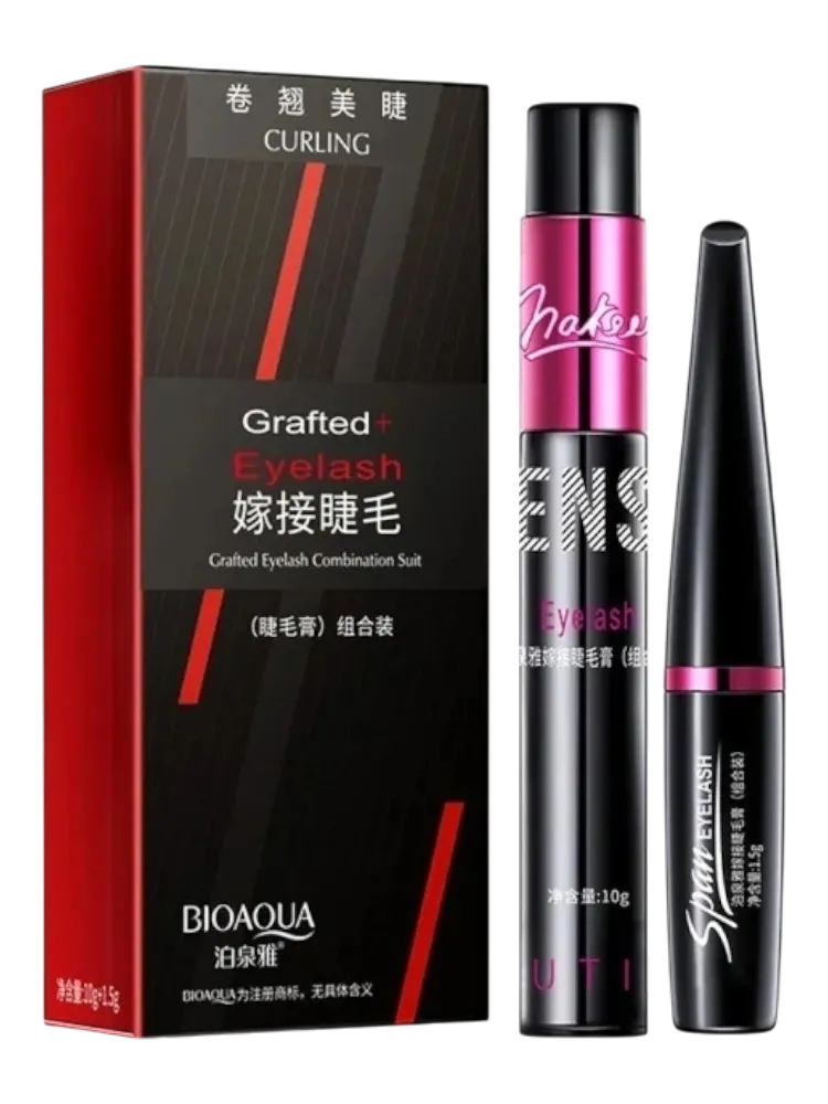 Тушь для ресниц Bioaqua Silk Maskara Lengthening 2 в 1 для объема, удлиняющая черный