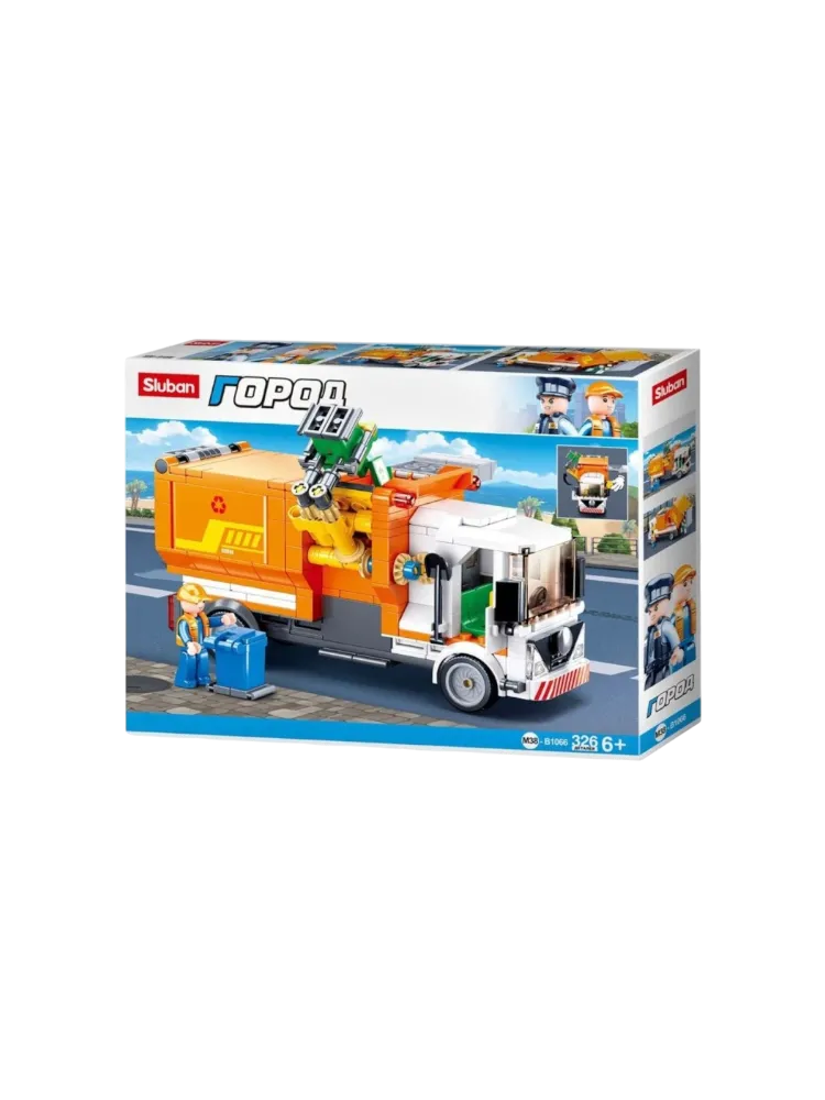 Конструктор SLUBAN Город Мусоровоз, деталей 326 шт