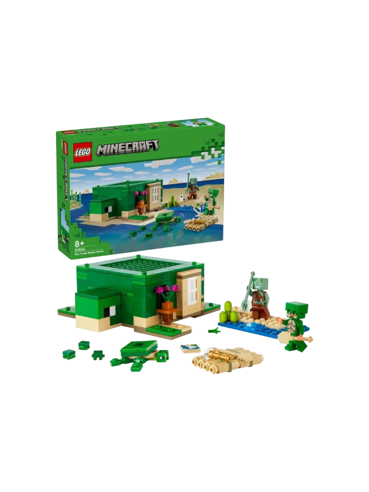 Конструктор LEGO Пляжный домик «Черепаха» Minecraft, деталей 234 шт