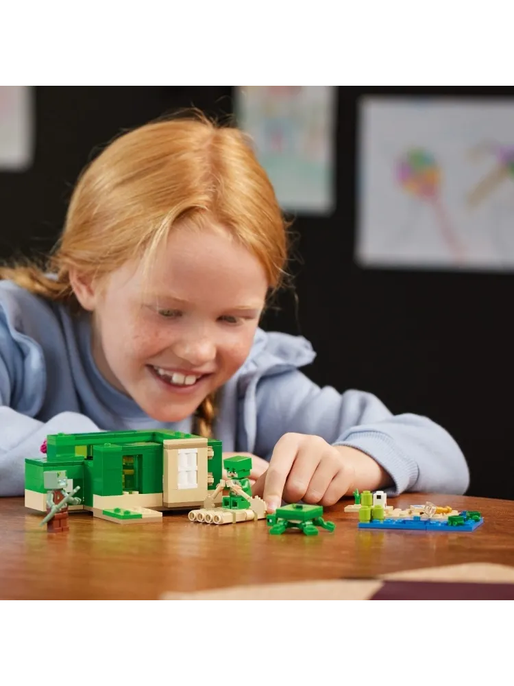 Конструктор LEGO Пляжный домик «Черепаха» Minecraft, деталей 234 шт - фото 5