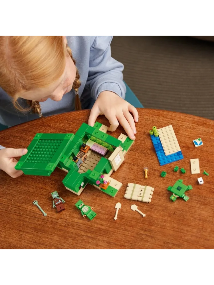 Конструктор LEGO Пляжный домик «Черепаха» Minecraft, деталей 234 шт - фото 6