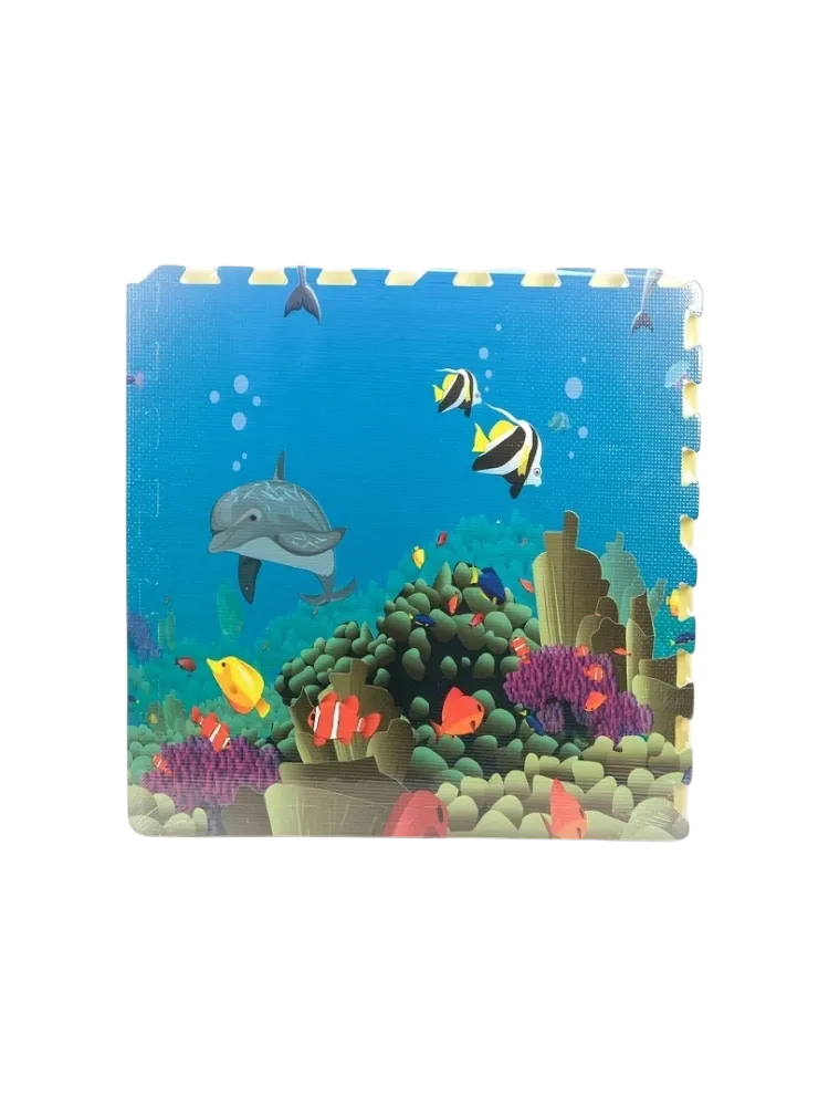 Коврик-пазл Shantou Honghu Коврик пазл Морское дно 4 детали 60х60см В6608, 60x60