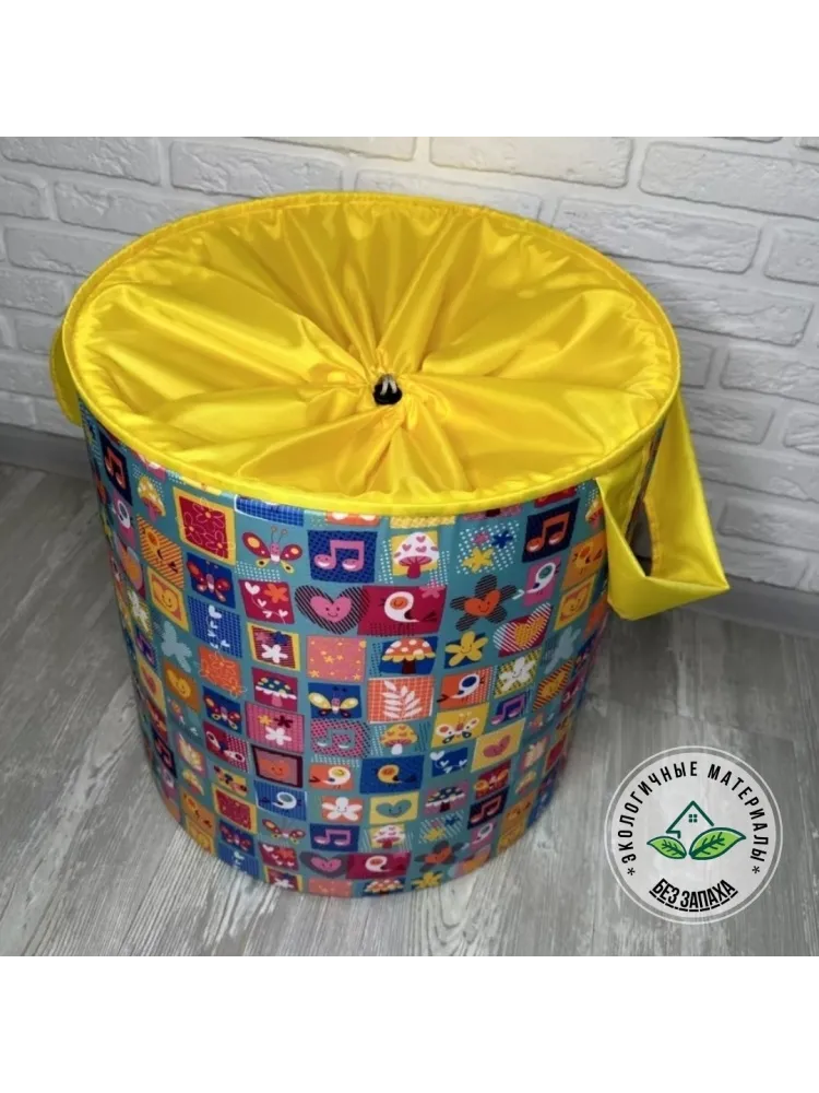 Корзина для игрушек 45x44x45 см, текстиль, оксфорд - фото 2