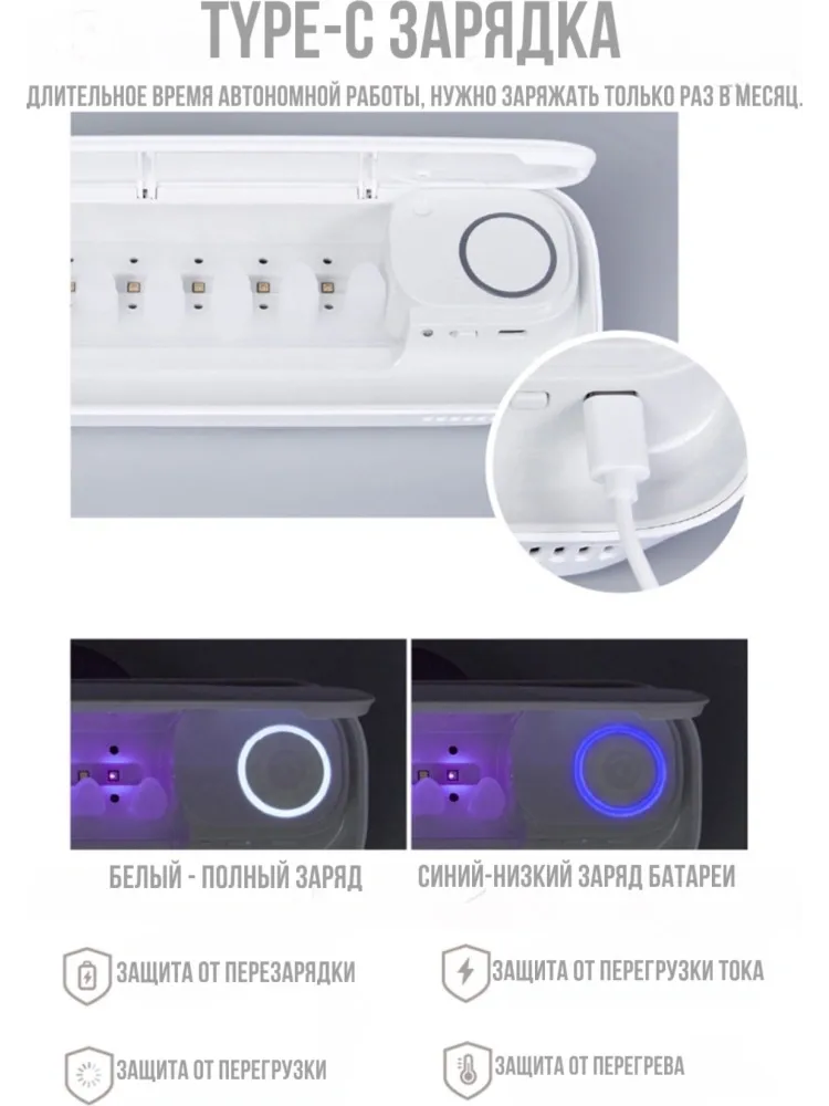 Стерилизатор BuzzLady UVC M4 ультрафиолетовый - фото 3