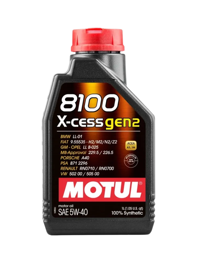Моторное масло Синтетическое Motul 8100 X-cess gen2 5W-40 1 л