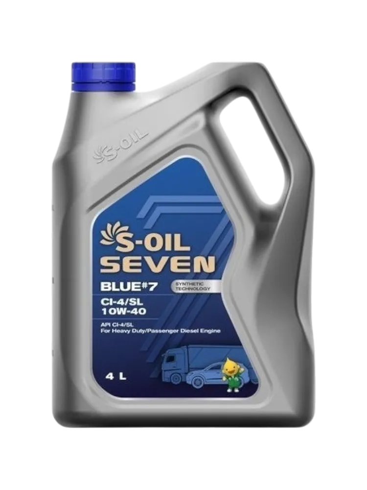 Моторное масло Синтетическое S-OIL Blue #7 10W-40 4 л