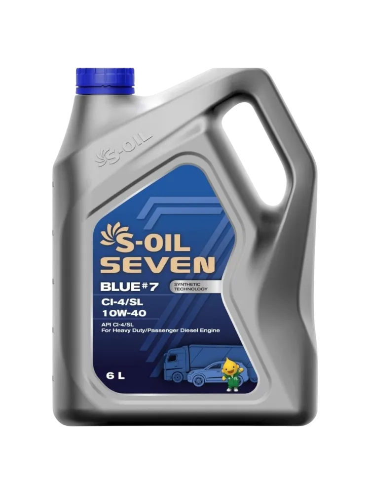 Моторное масло Синтетическое S-OIL Blue #7 10W-40 6 л