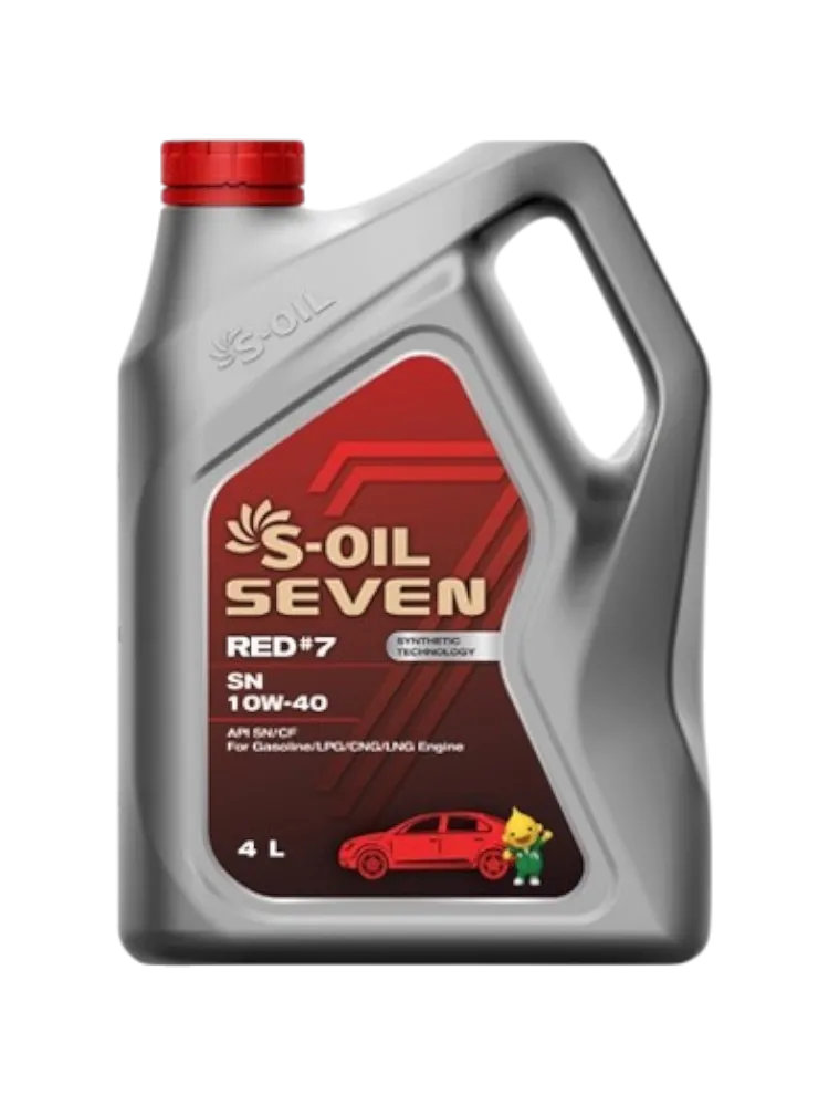 Моторное масло Синтетическое S-OIL RED #7 10W-40 4 л