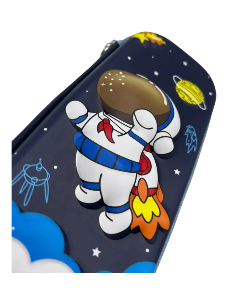 Пенал-косметичка Buzz Lady Космонавт 3D, застежка молния, синий - фото 3