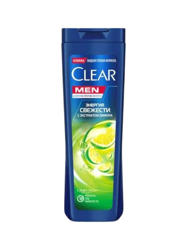 ШАМПУНЬ CLEAR П/ПЕРХОТИ ЭНЕРГИЯ СВЕЖЕСТИ С ЭКСТРАКТОМ ЛИМОНА 380МЛ МУЖ