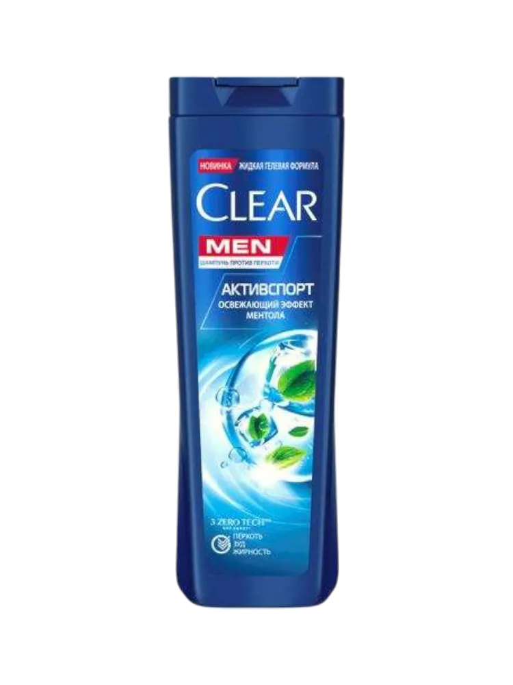 ШАМПУНЬ CLEAR П/ПЕРХОТИ АКТИВ СПОРТ С ОСВЕЖАЮЩИМ МЕНТОЛОМ 380МЛ МУЖ