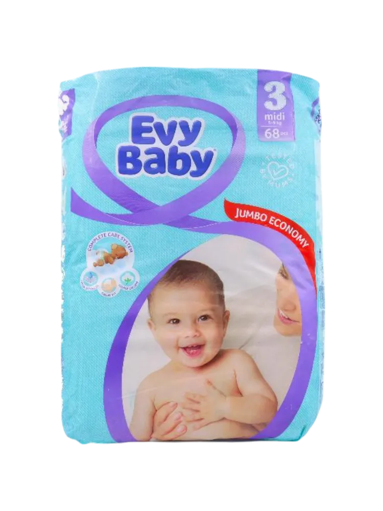 ПОДГУЗНИК EVY BABY MIDI 3 5-9КГ 68/64ШТ