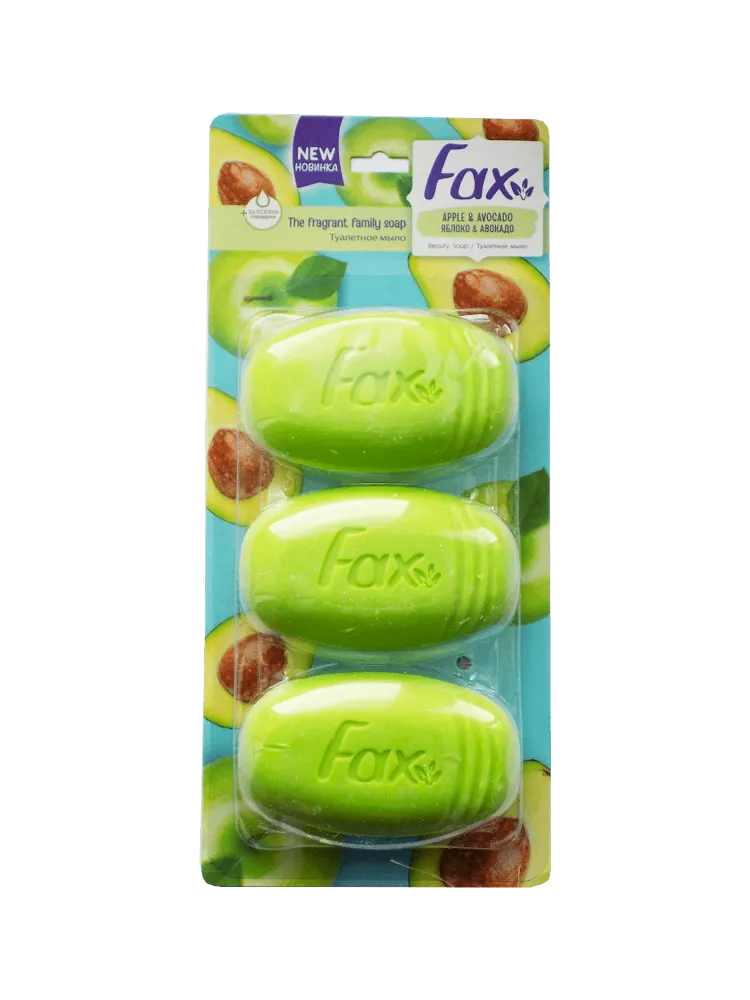 МЫЛО FAX ЯБЛОКО-АВОКАДО 100ГР 3ШТ БЛИСТЕР