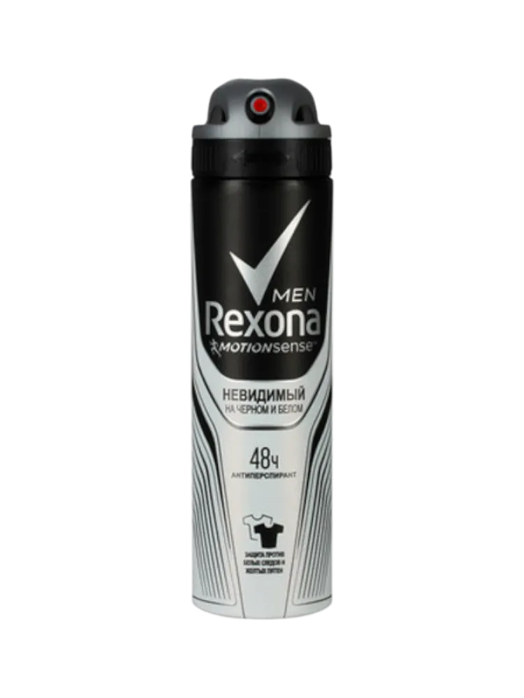 ДЕЗОДОРАНТ REXONA 150МЛ НЕВИДИМЫЙ ЧЕРНЫЙ/БЕЛЫЙ МУЖ СПРЕЙ