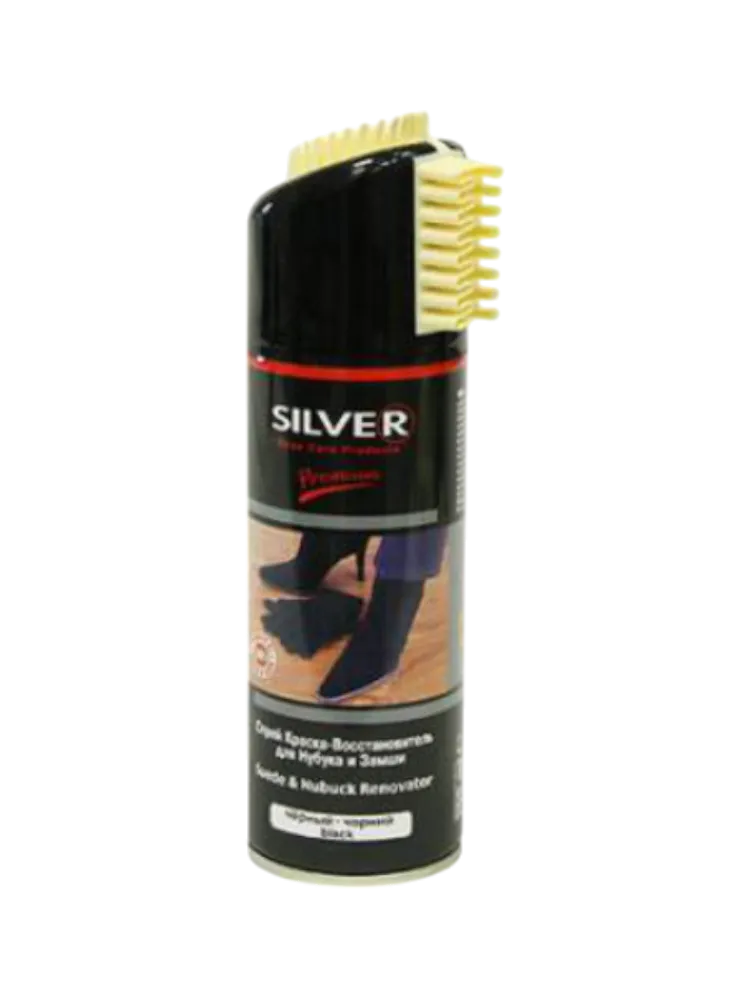 КРАСКА-ВОССТАНОВИТЕЛЬ SILVER 300МЛ Д/НУБУКА/ЗАМШИ ЧЕРНЫЙ СПРЕЙ SB-1002-1