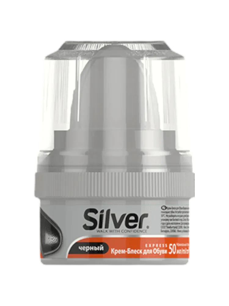 КРЕМ-БЛЕСК SILVER Д/ОБУВИ 50МЛ ЧЕРНЫЙ KS-1001-1