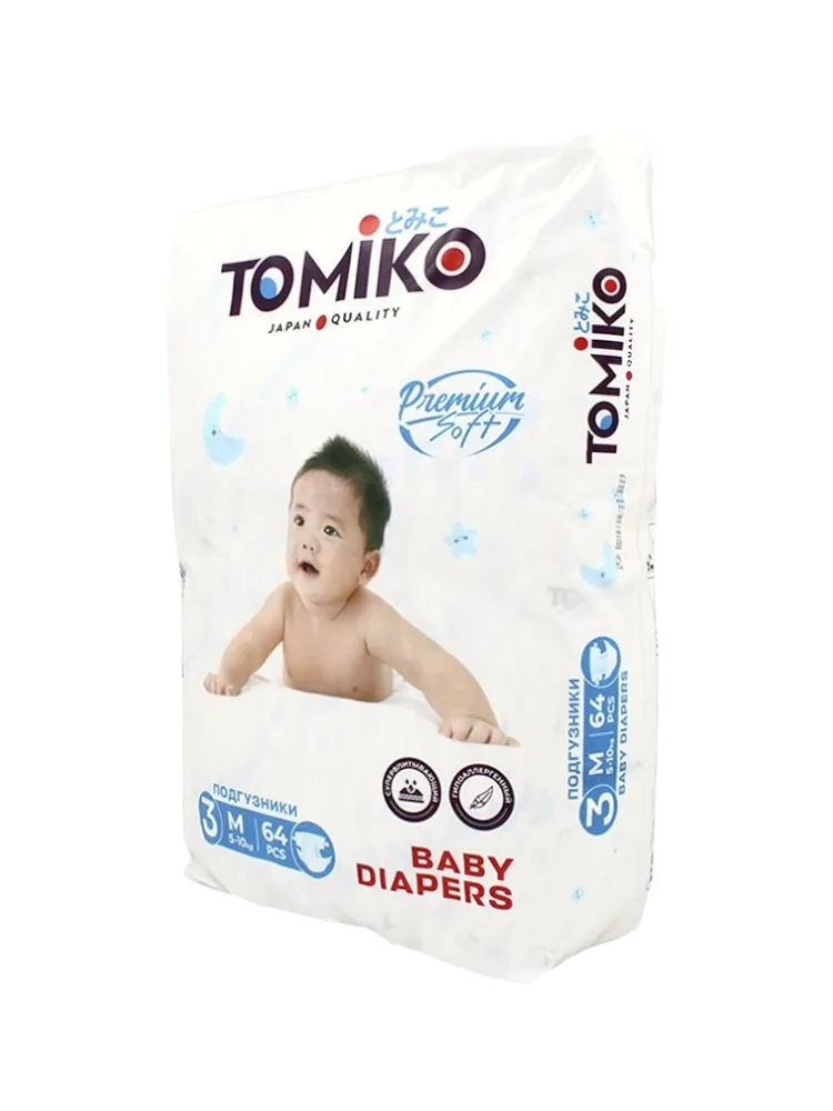 Подгузники Tomiko M, 64 шт