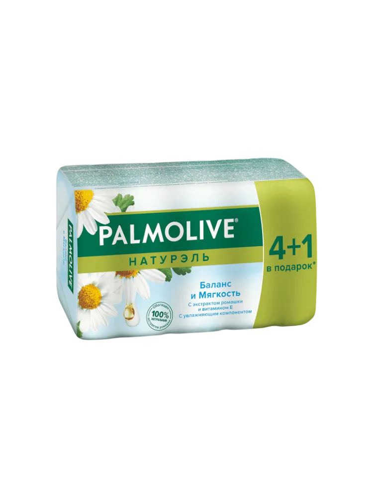 МЫЛО PALMOLIVE НАТУРЭЛЬ 5*70Г БАЛАНС И МЯГКОСТЬ РОМАШКАЭКОПАК