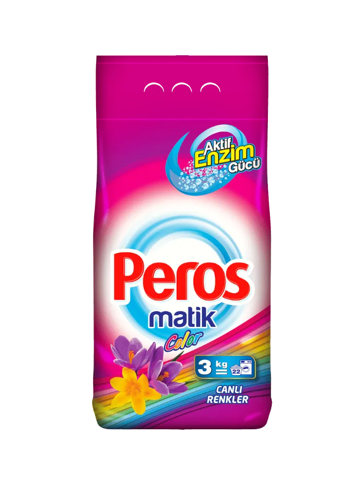 СТИР ПОРОШОК PEROS ДЛЯ СТИРКИ ЦВЕТНОГО БЕЛЬЯ 3КГ