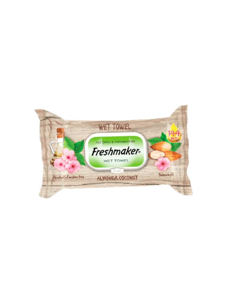 ВЛАЖНЫЕ САЛФЕТКИ FRESHMAKER 144ШТ EXTRA JUMBO КРЫШКА