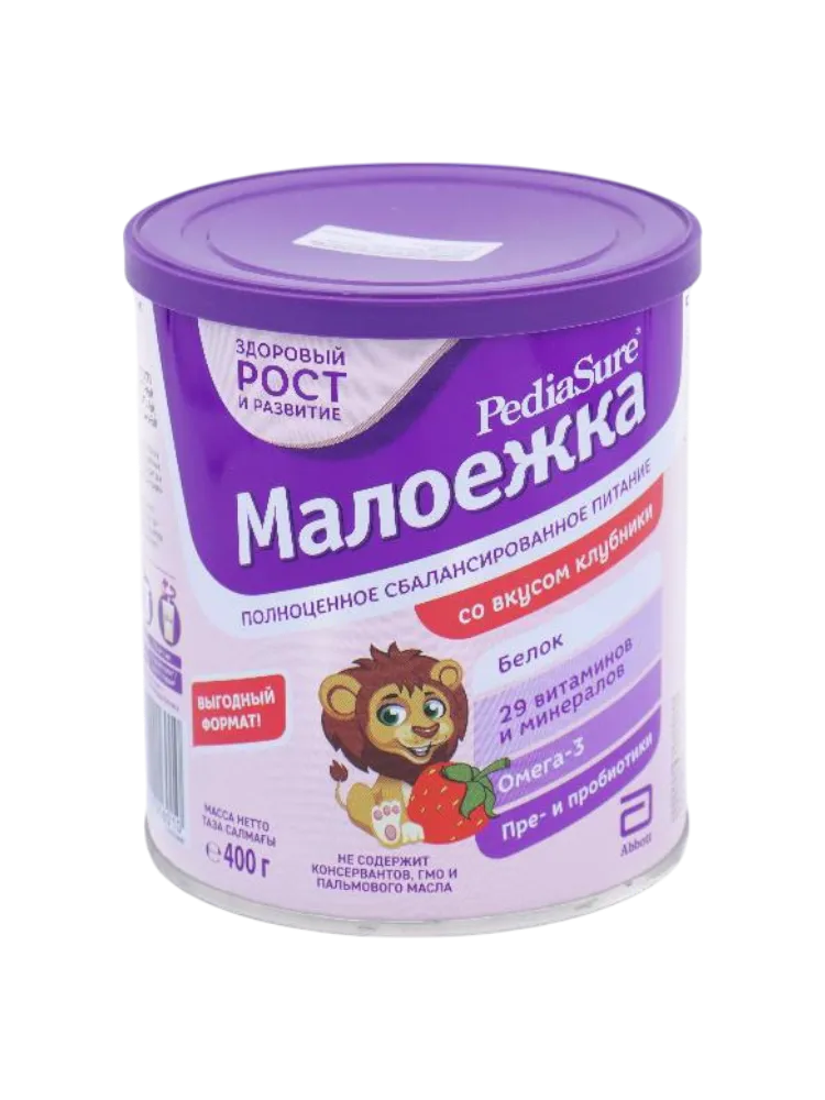 НАПИТОК ПЕДИАШУР МАЛОЕЖКА 400Г КЛУБНИКА