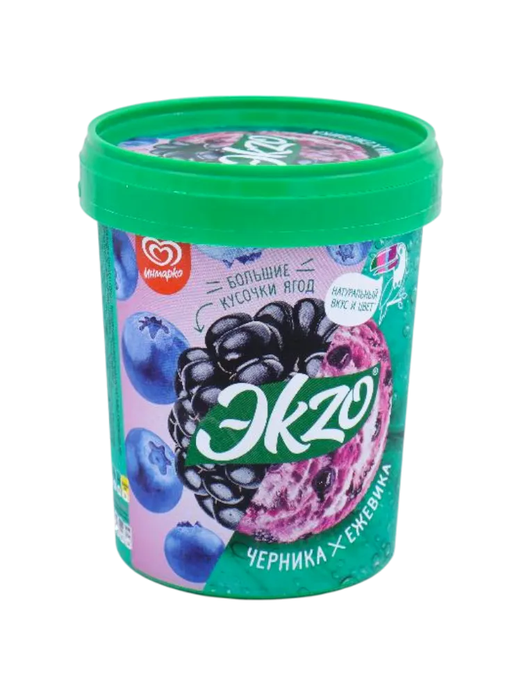 МОРОЖ ЭКЗО 520Г ЧЕРНИКА/ЕЖЕВИКА ВЕДРО ОХК
