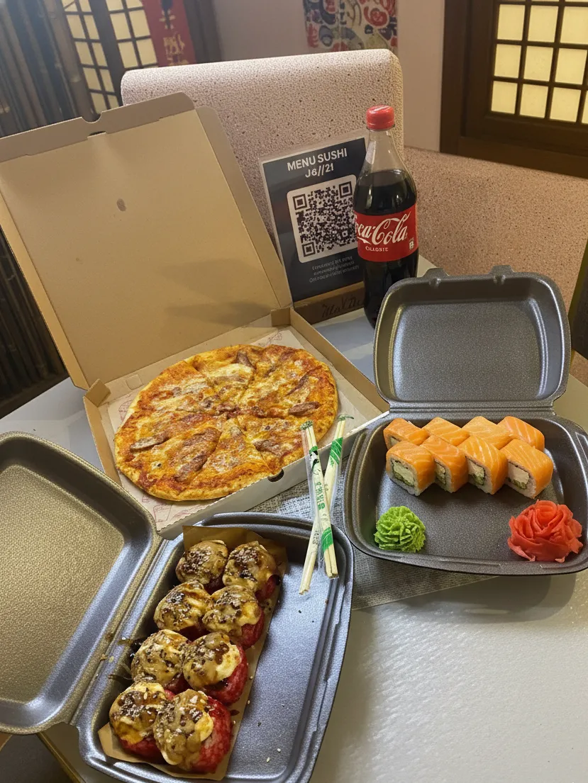 Комбо №9 (16шт)+Cola1L+Pizza-Охотничьи от JaDi